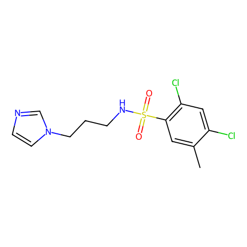 [(2,4-Dichloro-5-methylphenyl)sulfonyl](3-imidazolylpropyl)amine structure