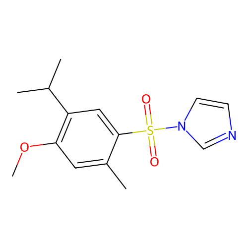 1-(4-Methoxy-2-methyl-5-propan-2-ylphenyl)sulfonylimidazole structure