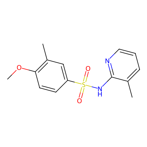 4-methoxy-3-methyl-N-(3-methylpyridin-2-yl)benzenesulfonamide structure