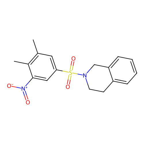 2-(3,4-Dimethyl-5-nitrobenzenesulfonyl)-1,2,3,4-tetrahydroisoquinoline structure