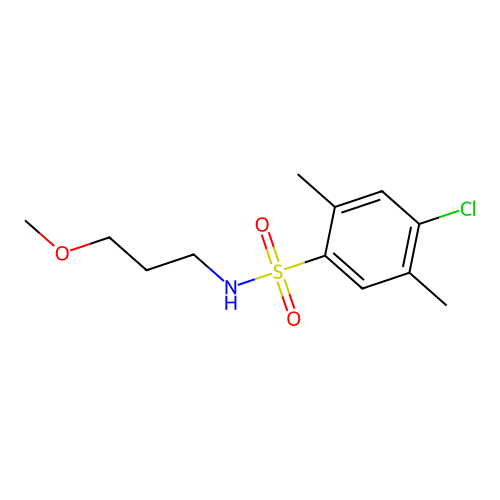 4-chloro-N-(3-methoxypropyl)-2,5-dimethylbenzenesulfonamide structure