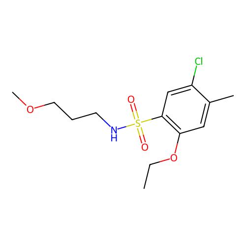 5-chloro-2-ethoxy-N-(3-methoxypropyl)-4-methylbenzenesulfonamide structure