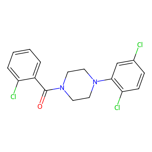 4-(2,5-Dichlorophenyl)piperazinyl 2-chlorophenyl ketone structure