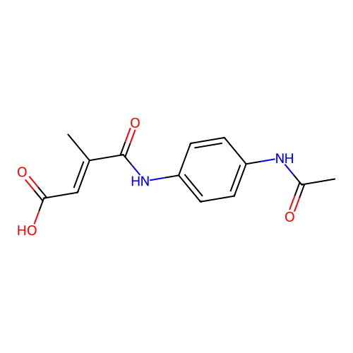 4-(4-Acetamidoanilino)-3-methyl-4-oxobut-2-enoic acid structure