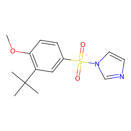 1-(3-tert-butyl-4-methoxybenzenesulfonyl)-1H-imidazole structure