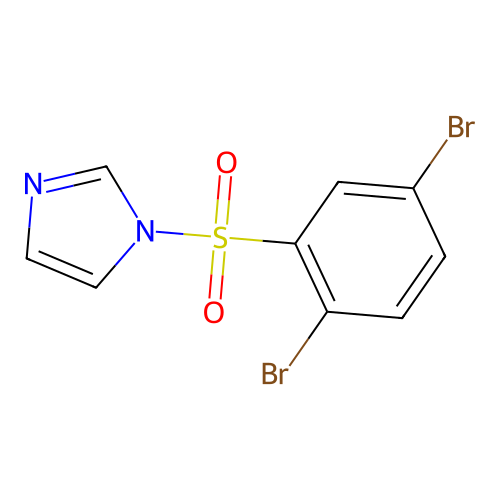 1-(2,5-Dibromophenyl)sulfonylimidazole structure