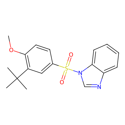 1-(3-Tert-butyl-4-methoxyphenyl)sulfonylbenzimidazole structure