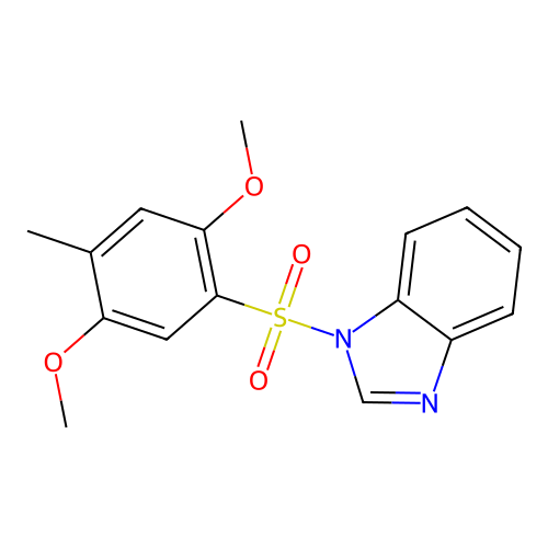 1-[(2,5-dimethoxy-4-methylphenyl)sulfonyl]-1H-benzimidazole structure