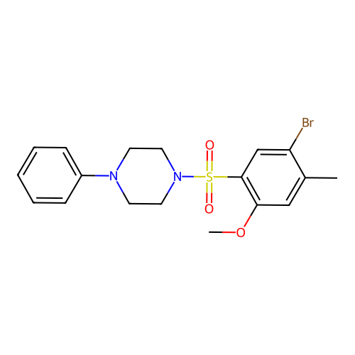 1-(5-Bromo-2-methoxy-4-methylbenzenesulfonyl)-4-phenylpiperazine structure