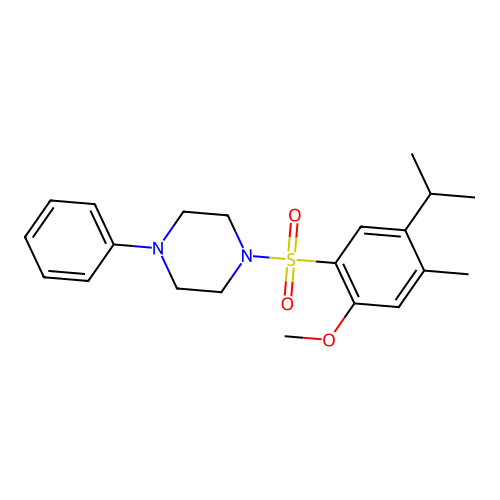 1-[(5-Isopropyl-2-methoxy-4-methylphenyl)sulfonyl]-4-phenylpiperazine structure