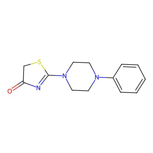 2-(4-Phenylpiperazin-1-yl)-1,3-thiazol-4-one structure