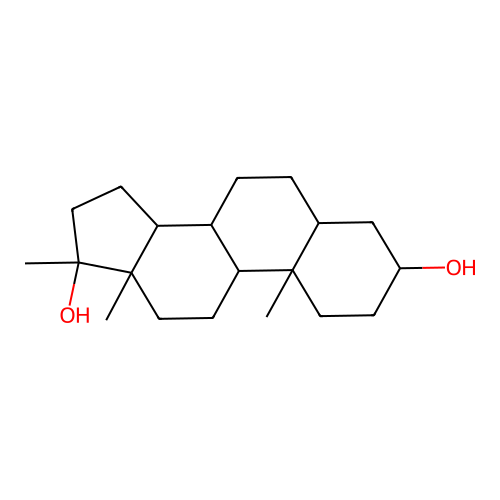 17-Methylandrostane-3,17-diol structure
