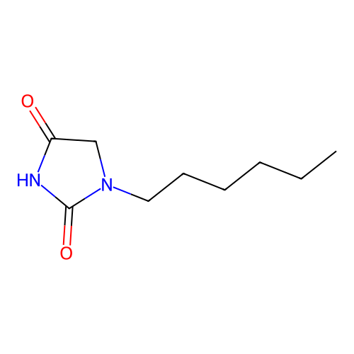 1-Hexylimidazolidine-2,4-dione structure
