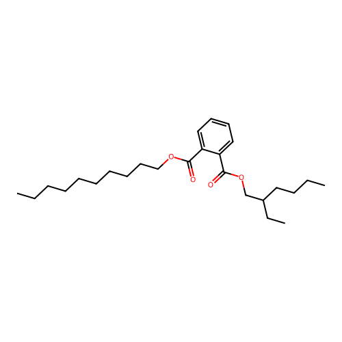 Decyl 2-ethylhexyl phthalate structure
