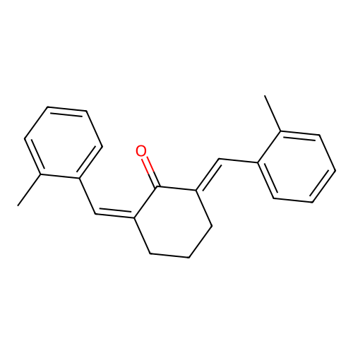 2,6-Bis[(2-methylphenyl)methylene]cyclohexanone structure