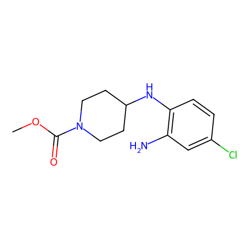 Methyl 4-((2-amino-4-chlorophenyl)amino)piperidine-1-carboxylate structure