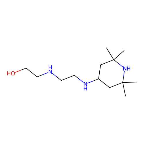2-((2-(N-(2,2,6,6-Tetramethyl-4-piperidyl))aminoethyl)amino)ethanol structure