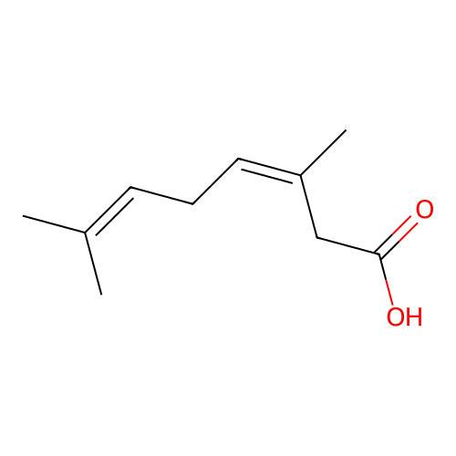 3,7-Dimethyl-3,6-octadienoic acid structure