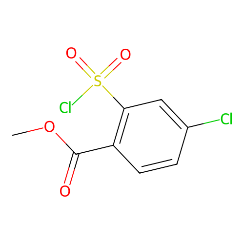 Methyl 4-chloro-2-(chlorosulfonyl)benzoate structure