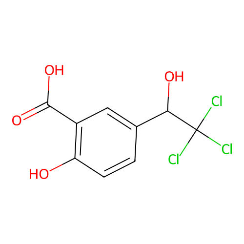 5-(2,2,2-Trichloro-1-hydroxyethyl)salicylic acid structure
