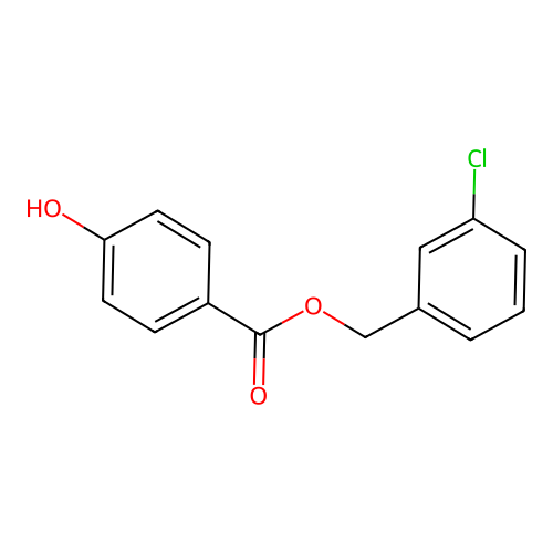 (3-Chlorophenyl)methyl 4-hydroxybenzoate structure