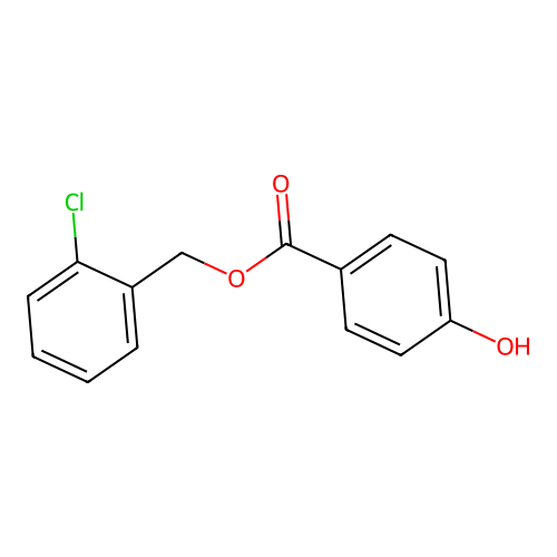 (2-Chlorophenyl)methyl 4-hydroxybenzoate structure