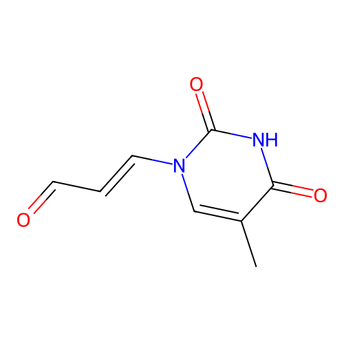 3-(Thymin-1'-yl)-2-propenal structure
