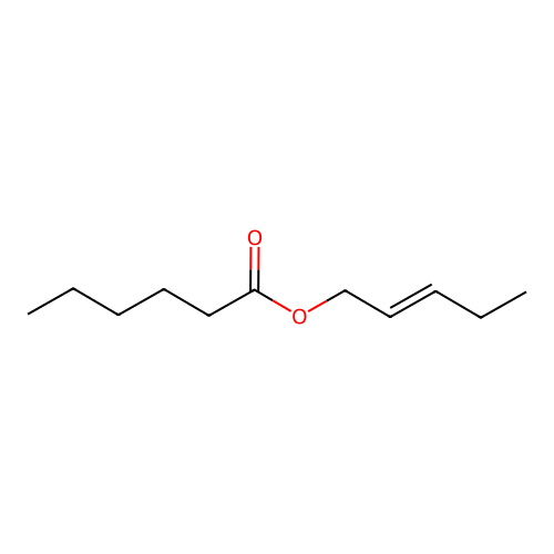 Pent-2-en-1-yl hexanoate structure