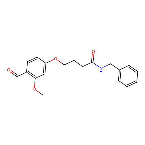 N-benzyl-4-(4-formyl-3-methoxyphenoxy)butanamide structure