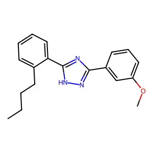 s-Triazole, 3-(o-butylphenyl)-5-(m-methoxyphenyl)- structure