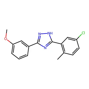 3-(5-Chloro-o-tolyl)-5-(m-methoxyphenyl)-s-triazole structure