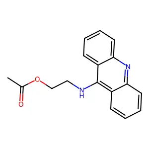 Ethanol, 2-(9-acridinylamino)-, acetate (ester) structure