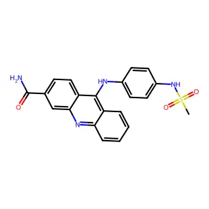 3-Acridinecarboxamide, 9-((4-((methylsulfonyl)amino)phenyl)amino)- structure