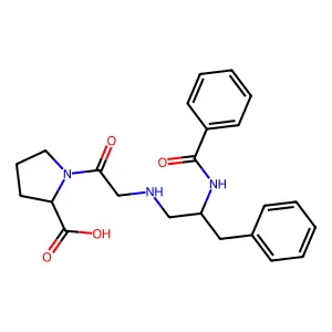 L-Proline, 1-(N-(2-(benzoylamino)-3-phenylpropyl)glycyl)-, (S)- structure