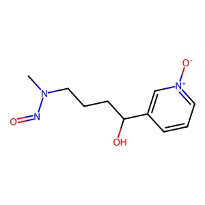 4-(Methylnitrosamino)-1-(3-pyridyl-N-oxide)-1-butanol structure