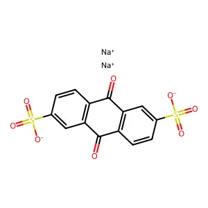 Sodium anthraquinone-2,6-disulfonate structure