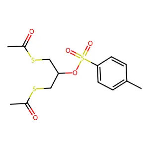 Acetic acid, thio-, S,S'-(2-hydroxytrimethylene) ester, p-toluenesulfonate structure