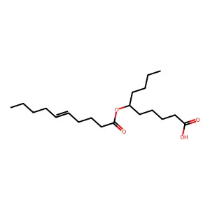 5-Decenoic acid, 1-butyl-5-carboxypentyl ester structure