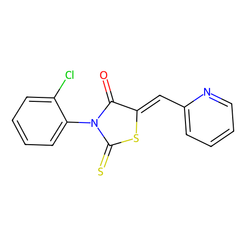 3-(2-Chlorophenyl)-5-(2-pyridylmethylene)-2-thioxo-1,3-thiazolidin-4-one structure