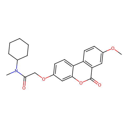 N-Cyclohexyl-2-({8-methoxy-6-oxo-6H-benzo[C]chromen-3-YL}oxy)-N-methylacetamide structure