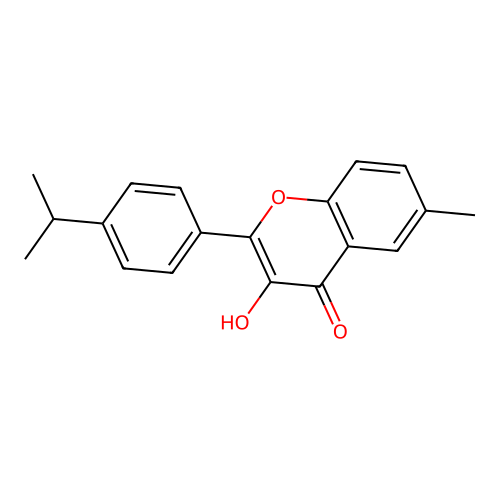 3-Hydroxy-6-methyl-2-(4-propan-2-ylphenyl)chromen-4-one structure