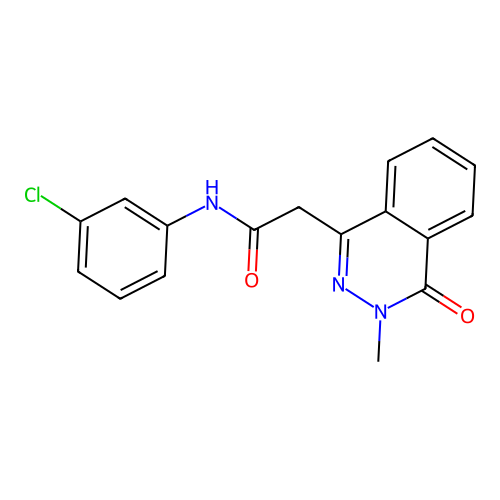 N-(3-chlorophenyl)-2-(3-methyl-4-oxophthalazin-1-yl)acetamide structure