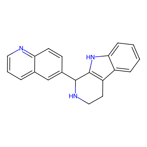 1H-Pyrido(3,4-b)indole, 2,3,4,9-tetrahydro-1-(6-quinolinyl)- structure
