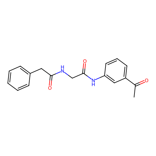 N-[2-(3-acetylanilino)-2-oxoethyl]-2-phenylacetamide structure