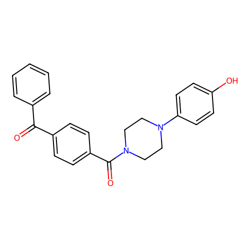 [4-[4-(4-Hydroxyphenyl)piperazine-1-carbonyl]phenyl]-phenylmethanone structure
