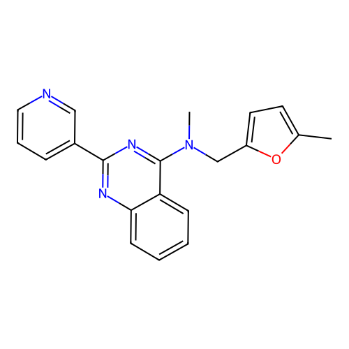 N-methyl-N-[(5-methylfuran-2-yl)methyl]-2-pyridin-3-ylquinazolin-4-amine structure