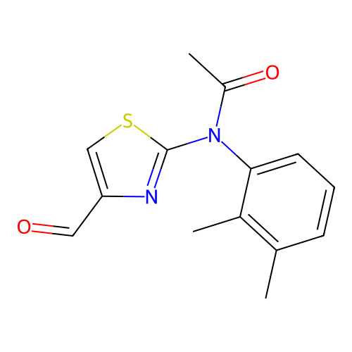 N-(2,3-dimethylphenyl)-N-(4-formyl-1,3-thiazol-2-yl)acetamide structure