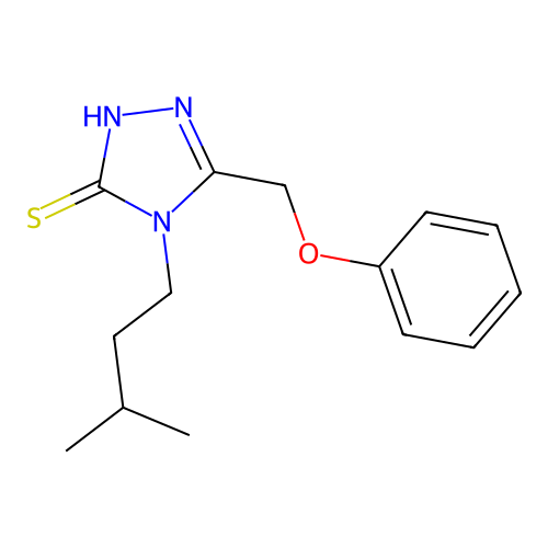 4-(3-methylbutyl)-5-(phenoxymethyl)-4H-1,2,4-triazole-3-thiol structure