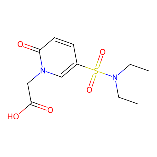 2-[5-(Diethylsulfamoyl)-2-oxo-1,2-dihydropyridin-1-yl]acetic acid structure