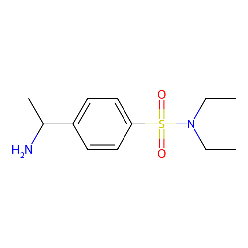 4-(1-aminoethyl)-N,N-diethylbenzenesulfonamide structure